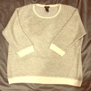 Ann Taylor Gold Sparkle Boucle sweatshirt